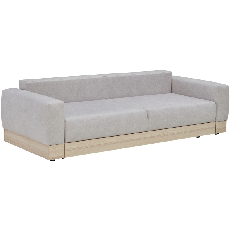 3 Seater sofa cum bed with decorative bottom wooden band