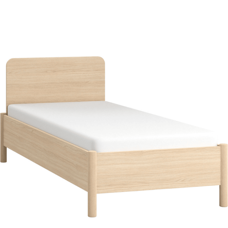 90x200 Single bed with straight headboard