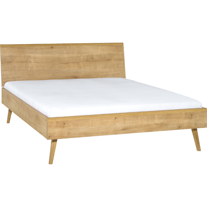 Bed with flat headboard Nature 160x200