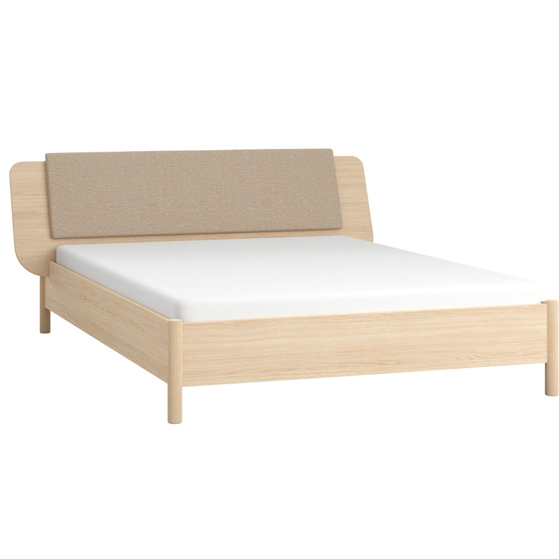 Double Bed 160x200 with wide headboard - Oak Light