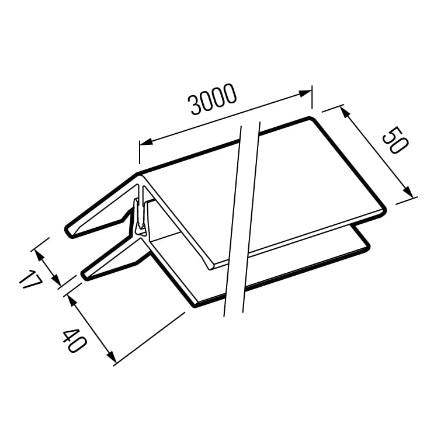 Kerrafront universal corner for wall panels - FS 222 Malt Oak Color