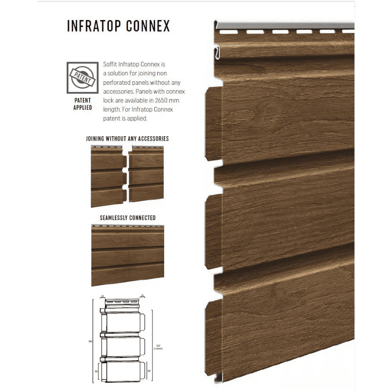 SVP-08 Soffit Connex Golden oak 2.65m