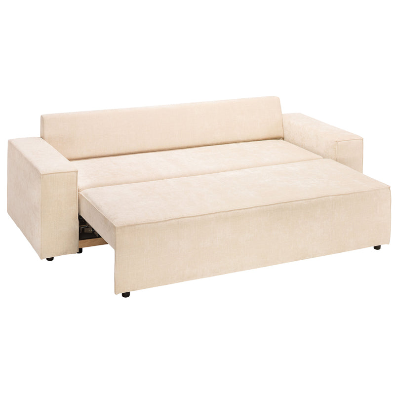 Nilla 3 seater sofa cum bed- beige color