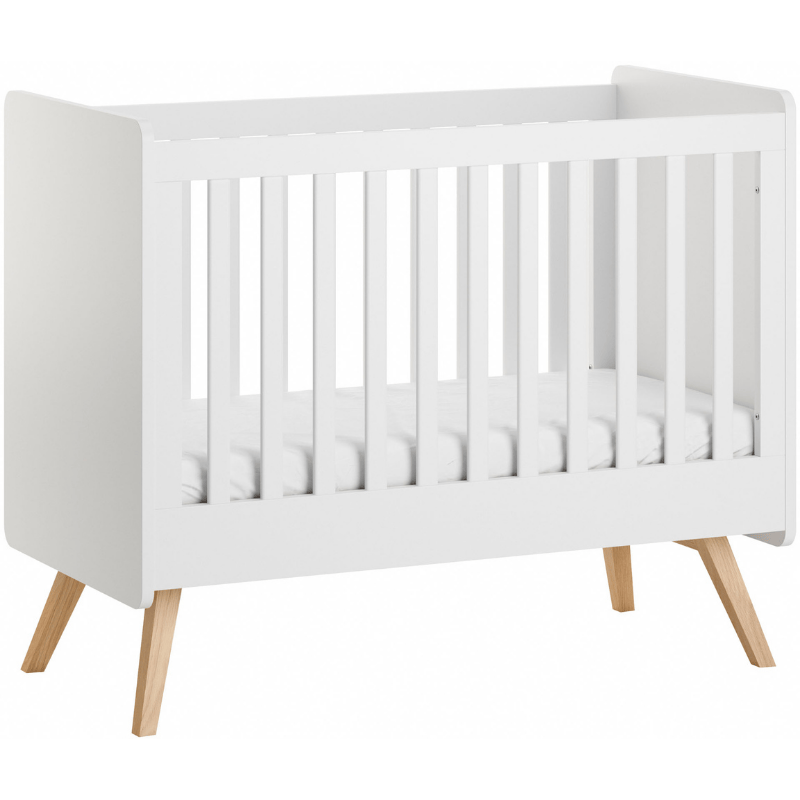 Сot bed 120x60 cm vintage white/oak