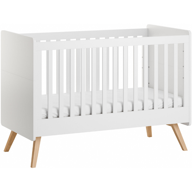 Сot bed 140x70 cm vintage white/oak