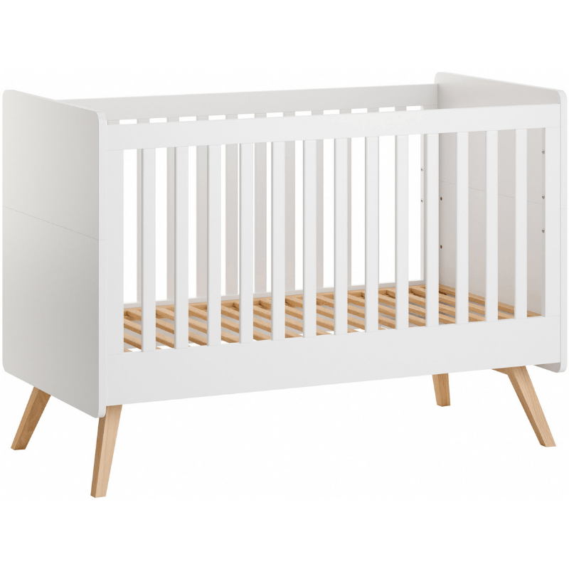 Сot bed 140x70 cm vintage white/oak