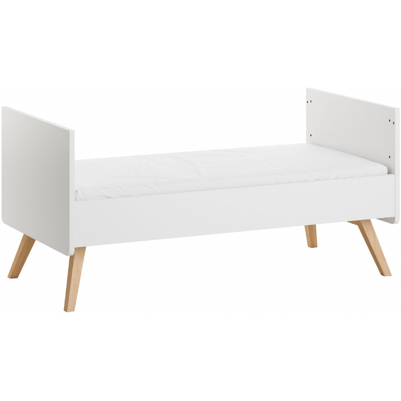 Сot bed 140x70 cm vintage white/oak