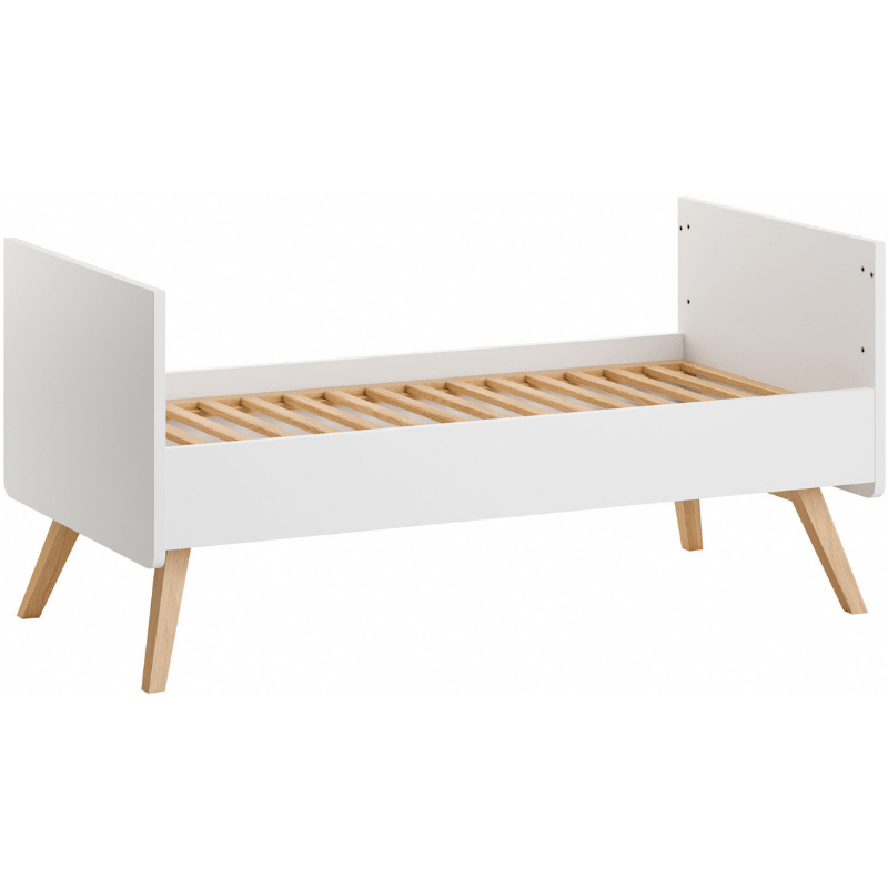 Сot bed 140x70 cm vintage white/oak