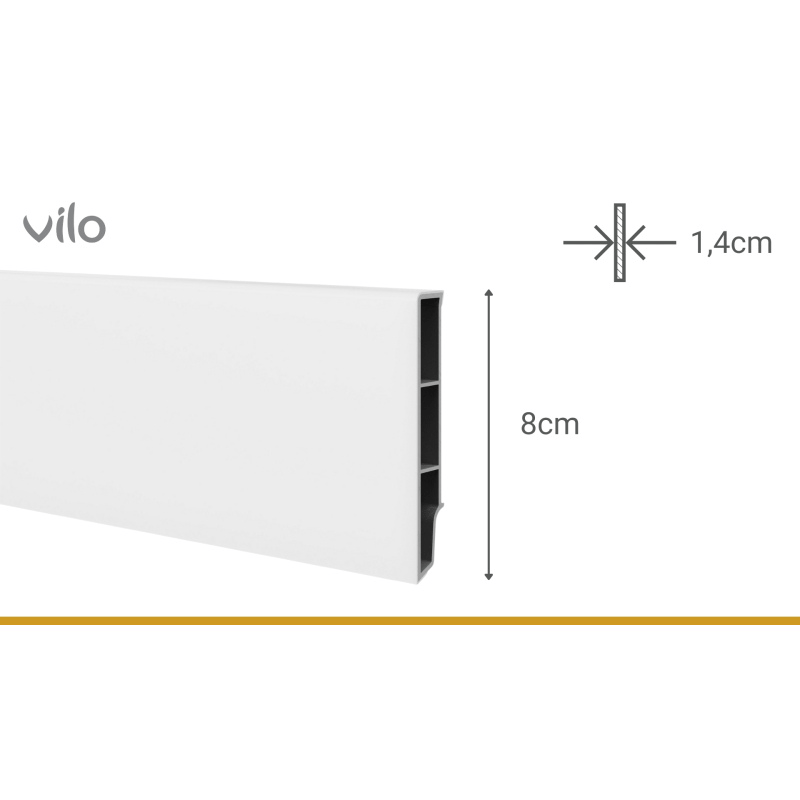 SEMPLA Skirting Board  80 WHITE - 701